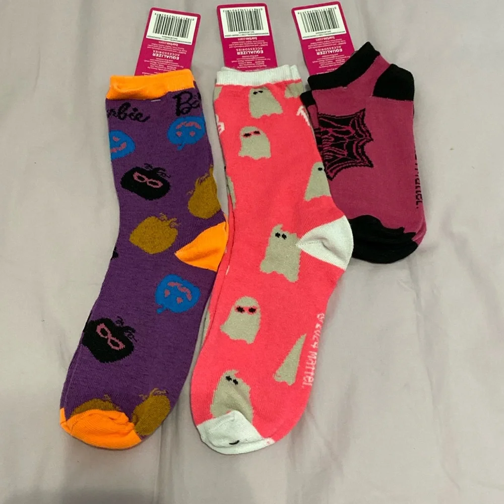 Barbie Halloween Kids Socks Set of 3 NWT